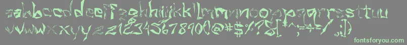 Villain Font – Green Fonts on Gray Background