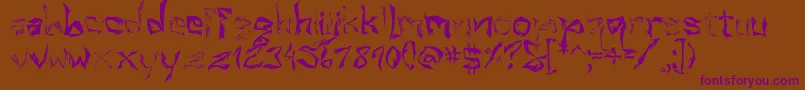 Villain Font – Purple Fonts on Brown Background