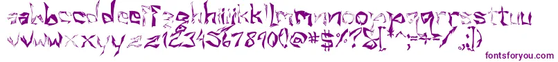 Villain Font – Purple Fonts on White Background