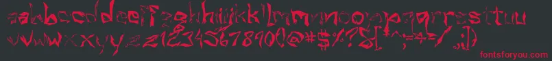 Villain Font – Red Fonts on Black Background