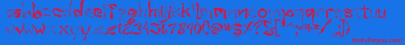 fuente Villain – Fuentes Rojas Sobre Fondo Azul
