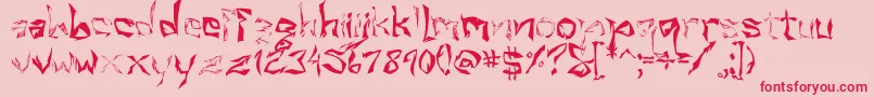 Villain Font – Red Fonts on Pink Background