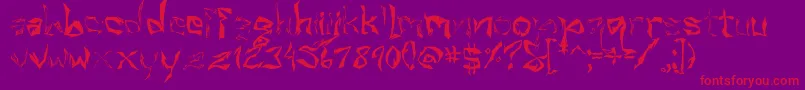 Villain Font – Red Fonts on Purple Background