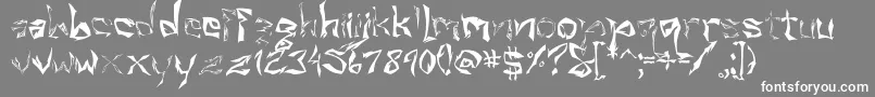 Villain Font – White Fonts on Gray Background