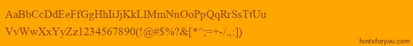 MicrosoftHimalaya Font – Brown Fonts on Orange Background