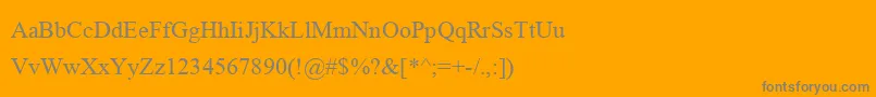 MicrosoftHimalaya Font – Gray Fonts on Orange Background