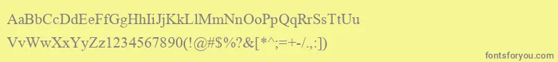 フォントMicrosoftHimalaya – 黄色の背景に灰色の文字