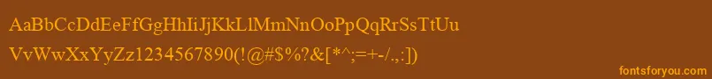 MicrosoftHimalaya Font – Orange Fonts on Brown Background