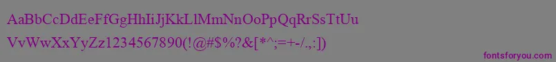 Шрифт MicrosoftHimalaya – фиолетовые шрифты на сером фоне