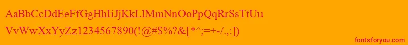 MicrosoftHimalaya Font – Red Fonts on Orange Background