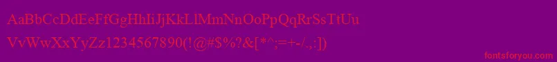 MicrosoftHimalaya Font – Red Fonts on Purple Background