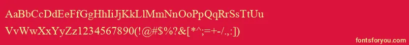 MicrosoftHimalaya Font – Yellow Fonts on Red Background