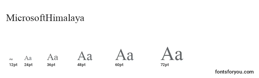 MicrosoftHimalaya Font Sizes