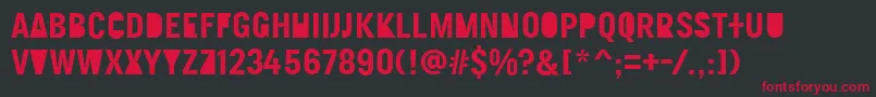 AmvAntechamber Font – Red Fonts on Black Background