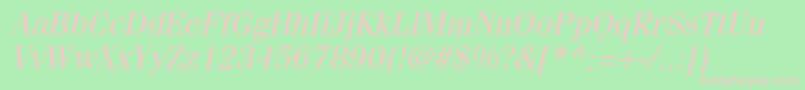 CompendiumSsiItalic Font – Pink Fonts on Green Background