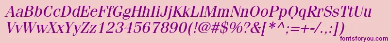 Шрифт CompendiumSsiItalic – фиолетовые шрифты на розовом фоне