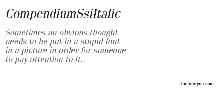 CompendiumSsiItalic Font