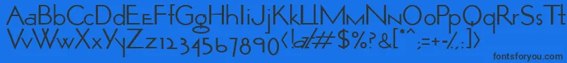 OpticonOne1 Font – Black Fonts on Blue Background