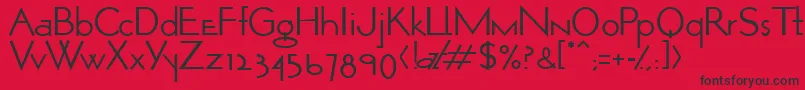 フォントOpticonOne1 – 赤い背景に黒い文字