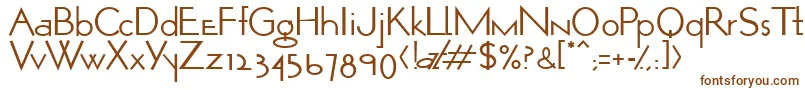 OpticonOne1-fontti – ruskeat fontit valkoisella taustalla