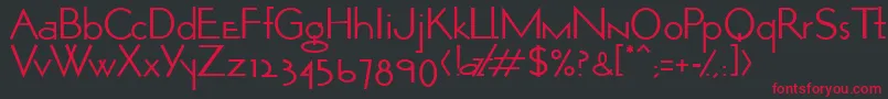 OpticonOne1 Font – Red Fonts on Black Background