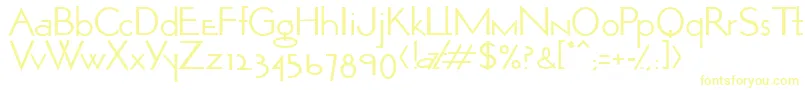 OpticonOne1-fontti – keltaiset fontit valkoisella taustalla