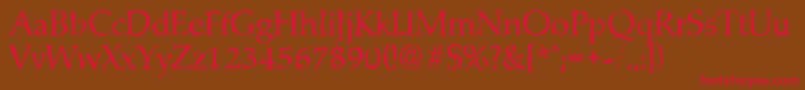 MarathonrandomRegular Font – Red Fonts on Brown Background