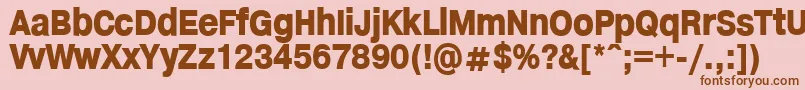 HelveticaHeadlines Font – Brown Fonts on Pink Background