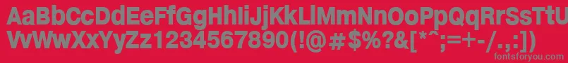 HelveticaHeadlines Font – Gray Fonts on Red Background