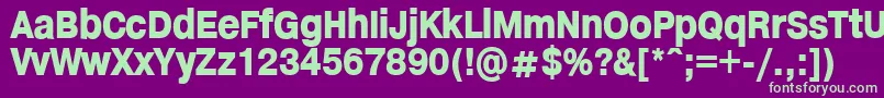HelveticaHeadlines Font – Green Fonts on Purple Background
