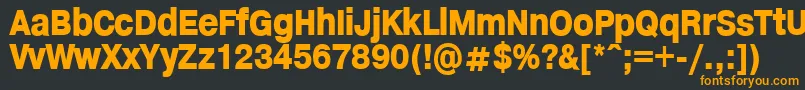 HelveticaHeadlines Font – Orange Fonts on Black Background