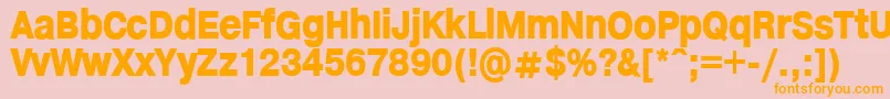 HelveticaHeadlines Font – Orange Fonts on Pink Background