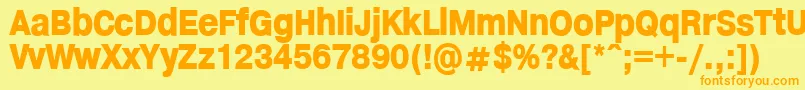 HelveticaHeadlines Font – Orange Fonts on Yellow Background