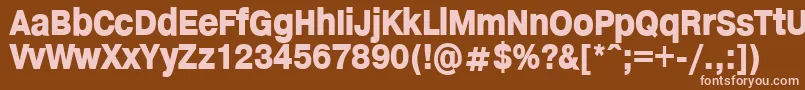 HelveticaHeadlines Font – Pink Fonts on Brown Background
