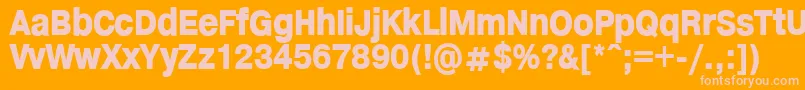 HelveticaHeadlines Font – Pink Fonts on Orange Background