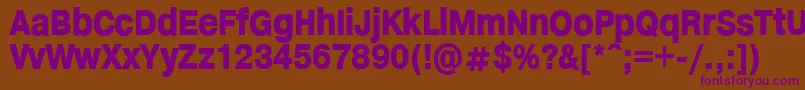 HelveticaHeadlines Font – Purple Fonts on Brown Background
