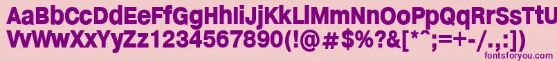 HelveticaHeadlines Font – Purple Fonts on Pink Background