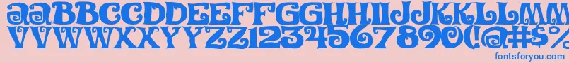 Festivalnightsc Font – Blue Fonts on Pink Background