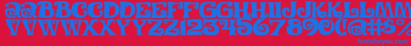 Festivalnightsc Font – Blue Fonts on Red Background