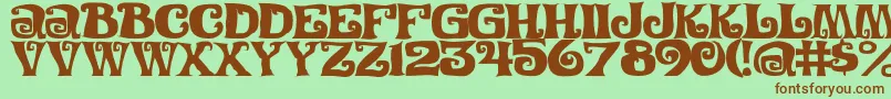 Festivalnightsc Font – Brown Fonts on Green Background