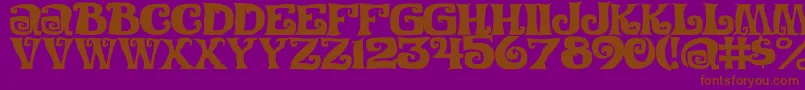 Festivalnightsc Font – Brown Fonts on Purple Background