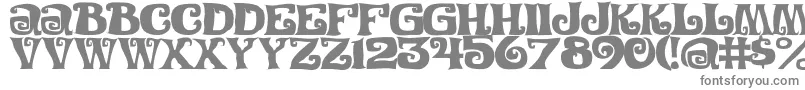 Festivalnightsc-fontti – harmaat kirjasimet valkoisella taustalla