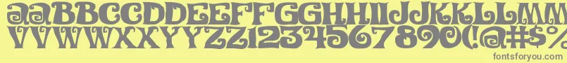 Festivalnightsc Font – Gray Fonts on Yellow Background