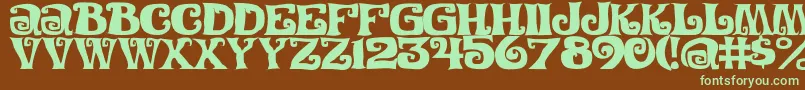 Festivalnightsc Font – Green Fonts on Brown Background