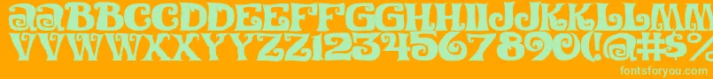 Festivalnightsc Font – Green Fonts on Orange Background