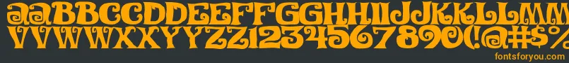 Festivalnightsc Font – Orange Fonts on Black Background