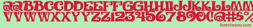 Festivalnightsc Font – Red Fonts on Green Background