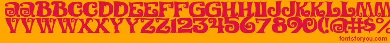 Festivalnightsc Font – Red Fonts on Orange Background