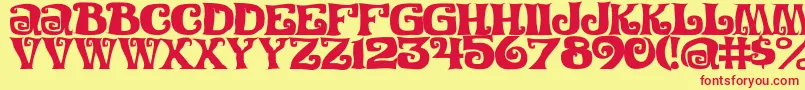 Festivalnightsc Font – Red Fonts on Yellow Background