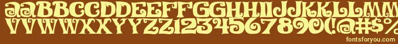 Festivalnightsc Font – Yellow Fonts on Brown Background